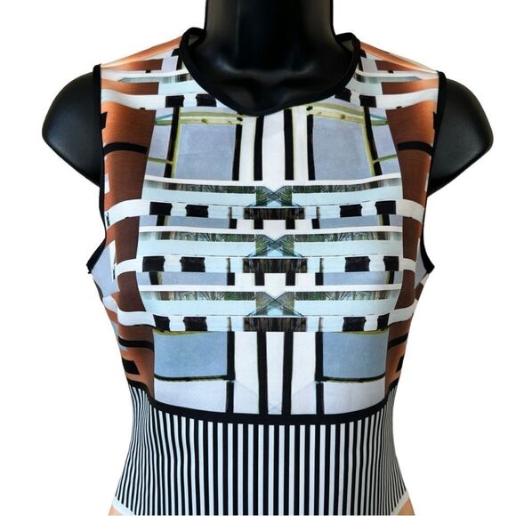 Clover Canyon Digital Print Fitted Scuba Dress - Picture 2 of 12